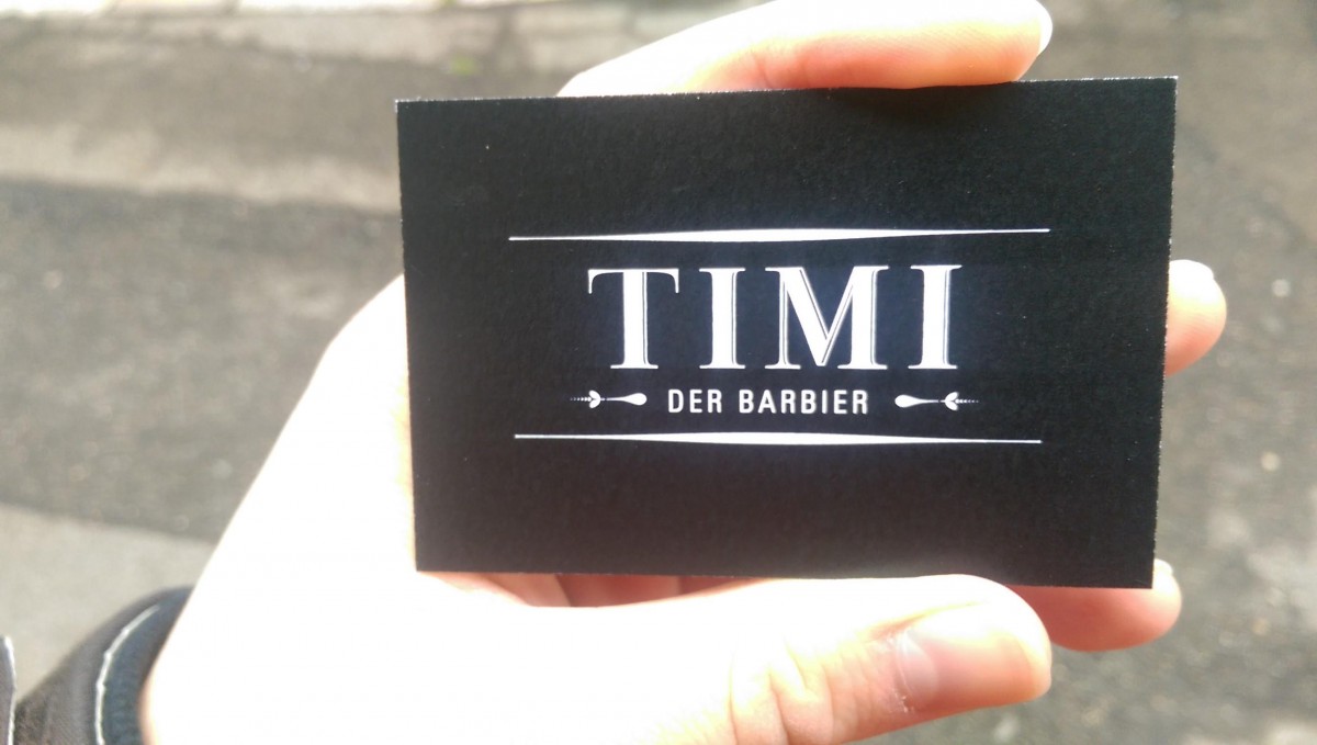 TIMI Der Barbier Visitenkarte vorne
