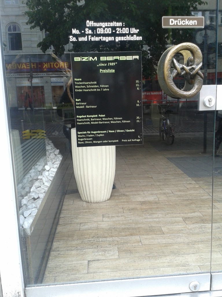 Bizim Berber Hamburg Preisliste