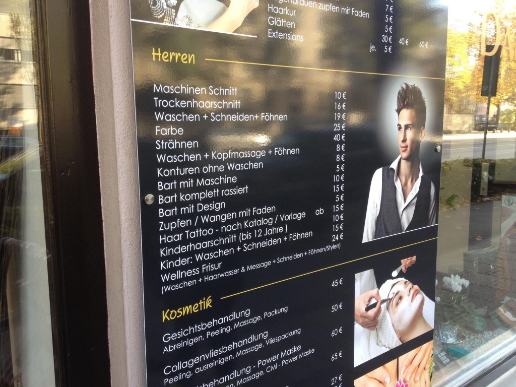 Munich Hair Style Preisliste