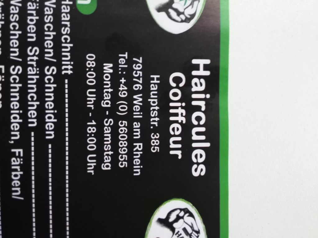 Haircules Coiffeur Öffnungszeiten