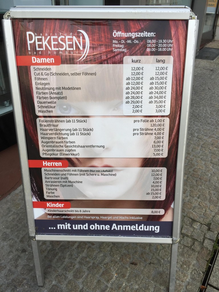 Pekesen Preisliste