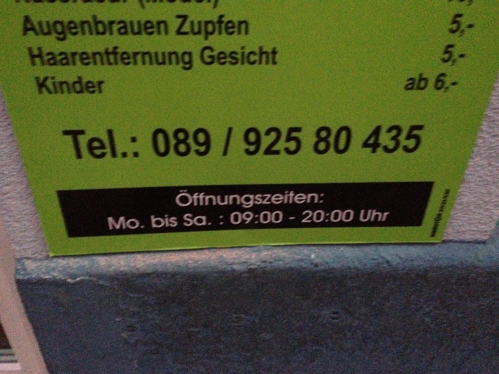 Cut & Go Öffnungszeiten