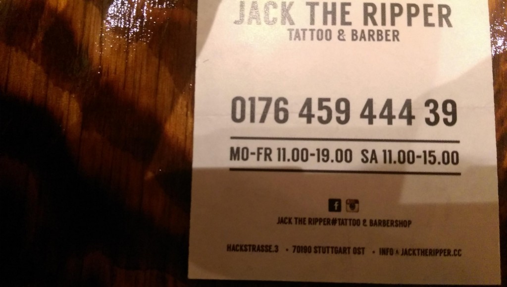 Jack the ripper Tattoo & barber Öffnungszeiten