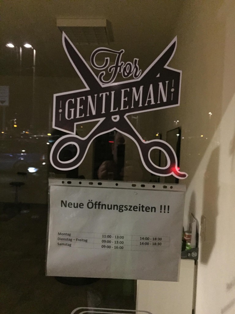 For Gentleman Öffnungszeiten