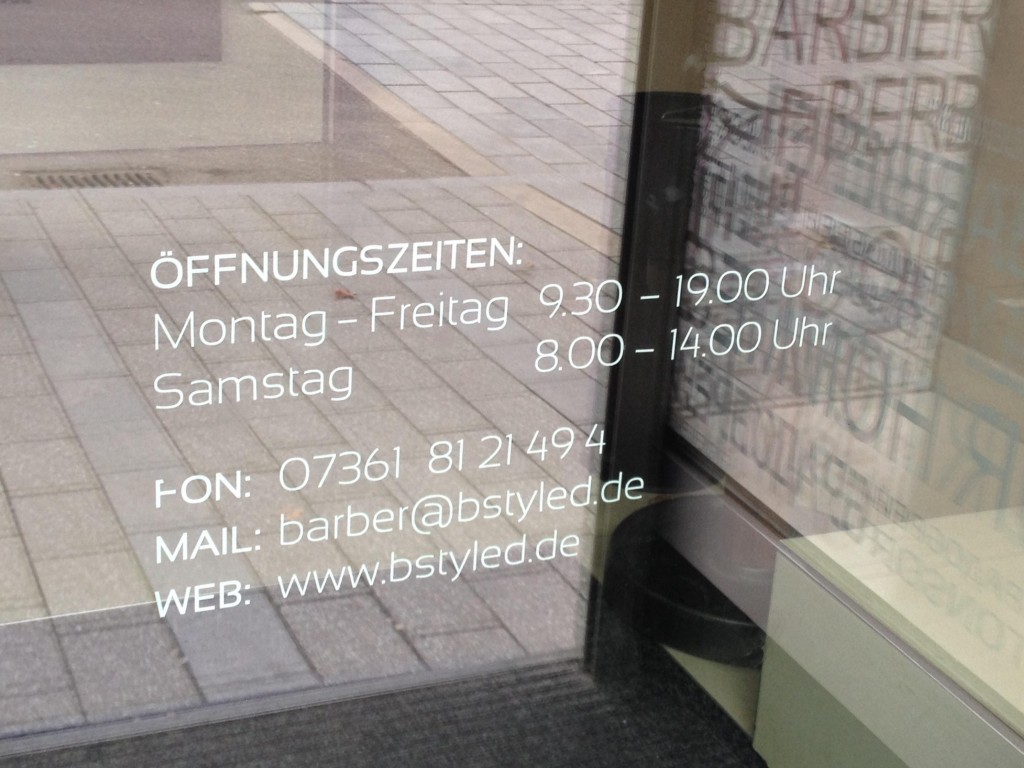 B'Styled Gentlemen's Barber Öffnungszeiten