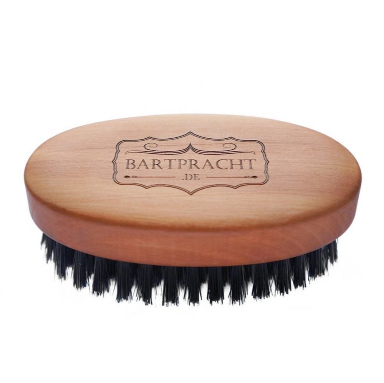 Männer Bartbürste Aus Wildschweinborsten – Natürliche Massage, Holzgriff, 12.4 Cm